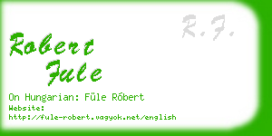 robert fule business card